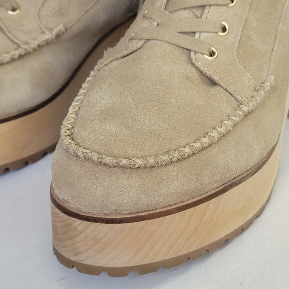 Kelsi Dagger Brooklyn Whip Clog Suede Booties Fawn Color Size 10 - Picture 7 of 16